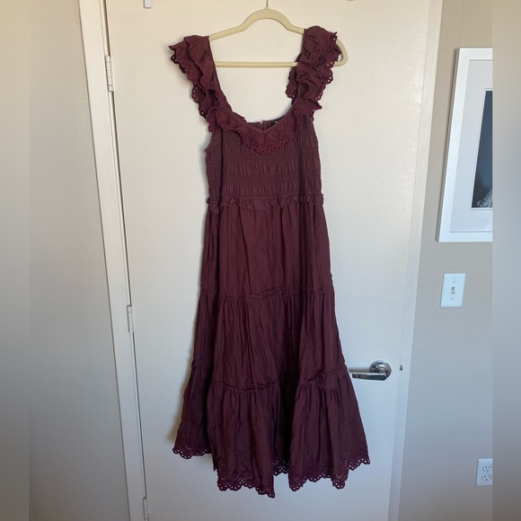 Lucie Embroidered Cotton Midi Dress - Picture 5 of 6